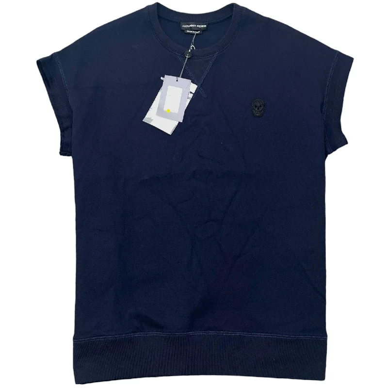 Now Available Men's Embroidered Skull Vest Navy Size S