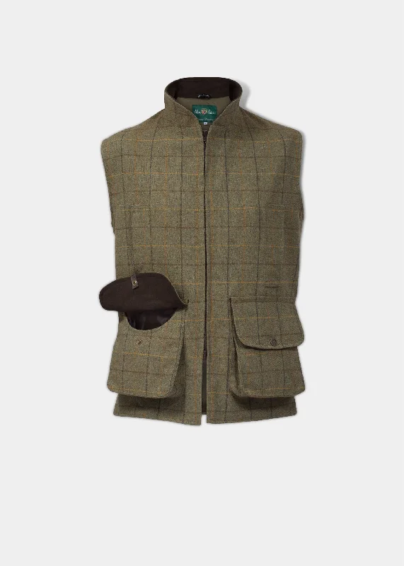 Weekend Savings Sensation Rutland Men's Tweed Waistcoat In Dark Moss - Shooting Fit Weekend Savings Sensation Rutland Men's Tweed Waistcoat In Dark Moss - Shooting Fit
