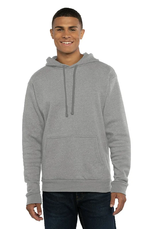 Super Savings Next Level Mens Malibu Hooded Sweatshirt Hoodie w/ Pouch Pocket - Heather Grey
