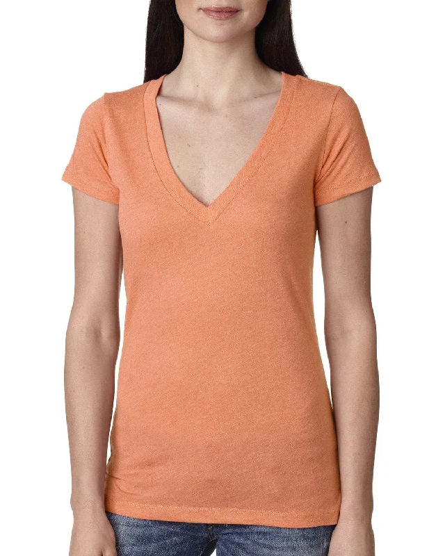 Next Level Ladies Triblend Deep-V Tee | Vin Light Orang