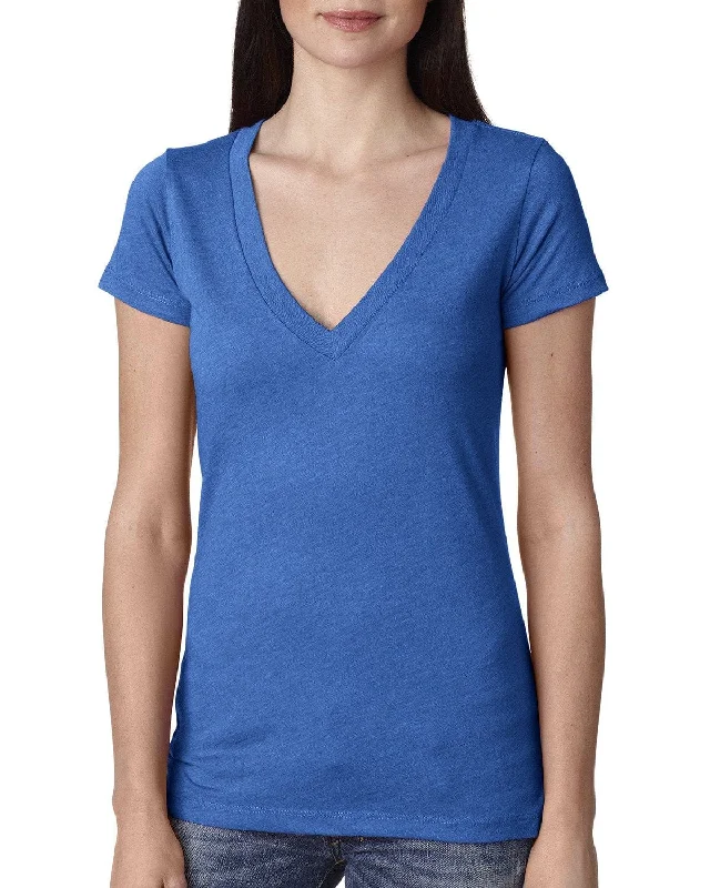 Next Level Ladies Triblend Deep-V Tee | Vintage Royal