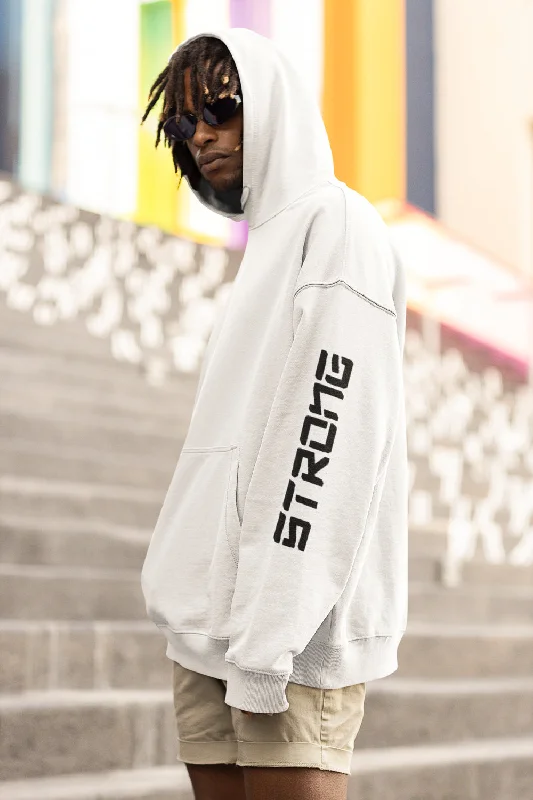 Weekend Specials to Savor Strong Premium Non Zipper White Hoodie