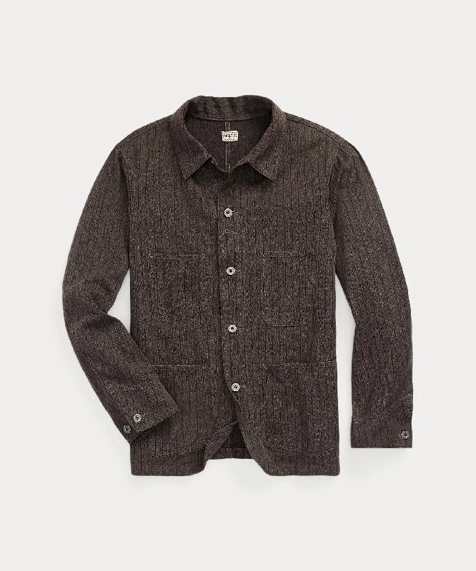 Weekend Bargains to Sizzle TANNER JKT-UNLINED-SHIRT JACKET COTTON JASPE STRIPE