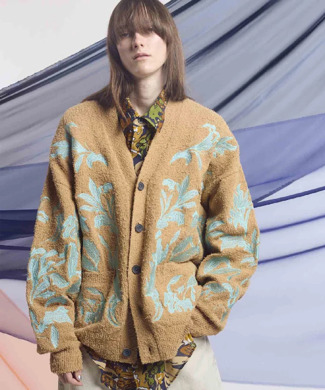 Amazing Value Prime-Over Flower Embroidery Cardigan