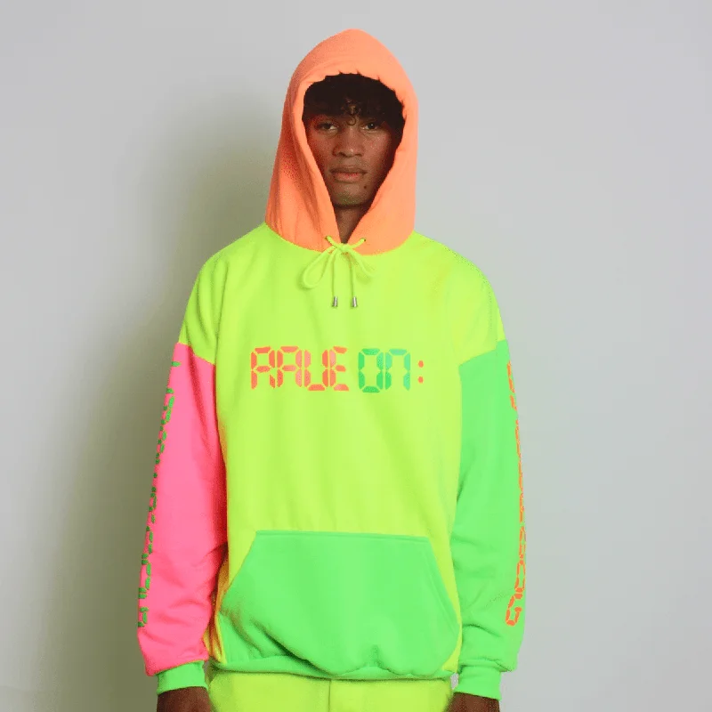 Weekend Shopping Bliss RAVE ON OVERSIZED HOODIE MULTI NEON