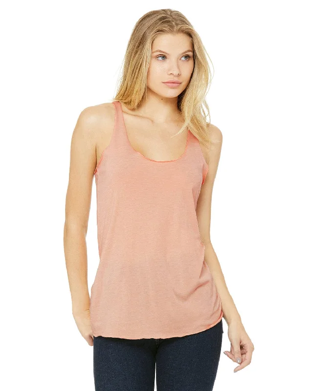 Now or Never Bella+Canvas Ladies Triblend Racerback Tank | Peach Triblend