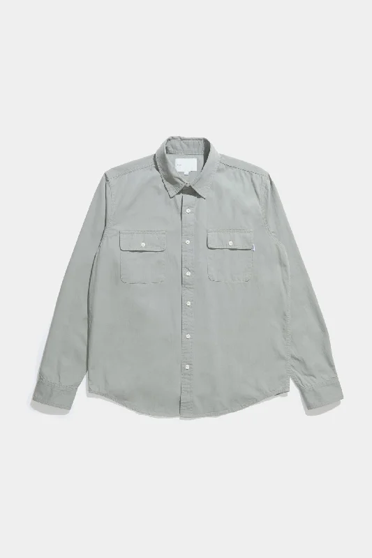 Weekend Special Herringbone Twill Classic Workshirt - Sage Mint