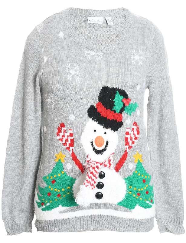 Snowman Christmas Jumper - L