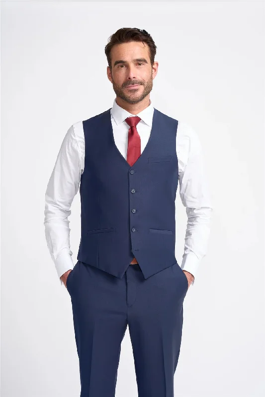 Weekend Offers That Tempt Men's Waistcoat Navy Blue Tailored Fit Vest