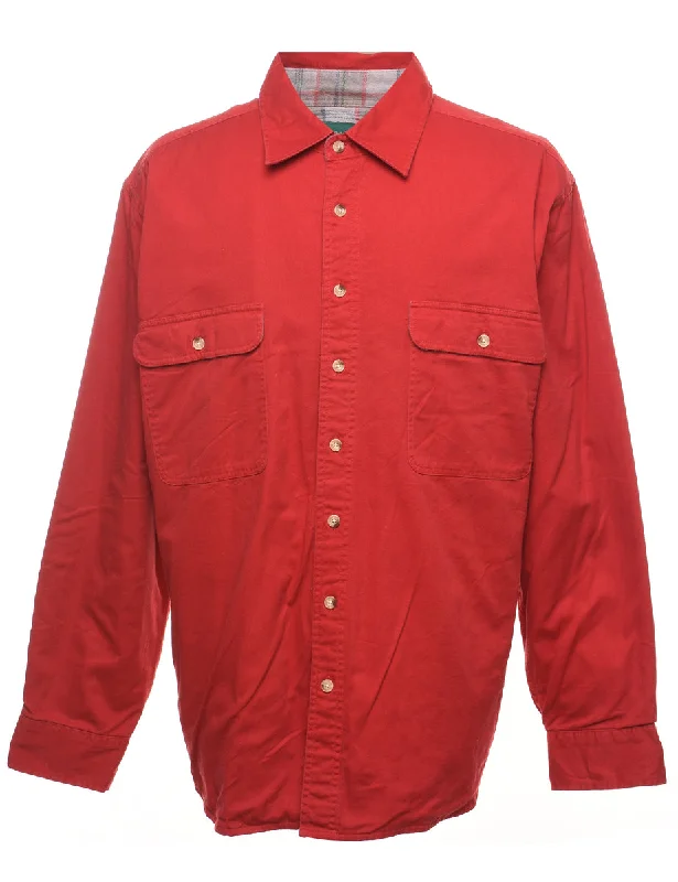 Weekend Deals That Excite Red Classic Denim Shirt - L