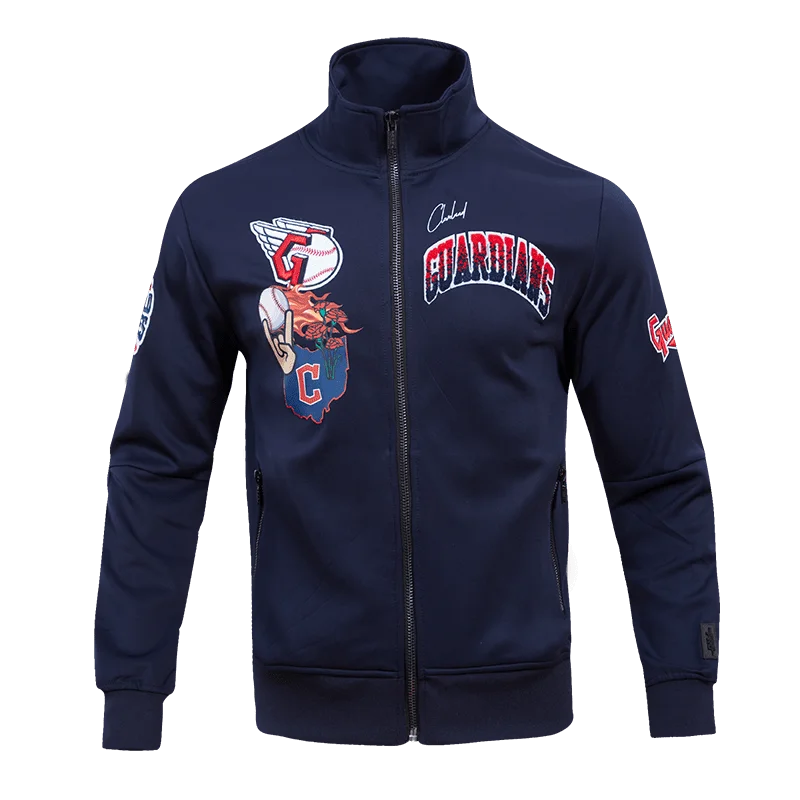 MLB CLEVELAND GUARDIANS HOMETOWN MEN'S TRACK JACKET (MIDNIGHT NAVY)