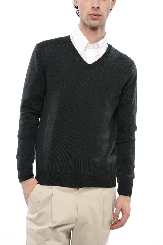 Corneliani Virgin Wool V-Neckline Sweater