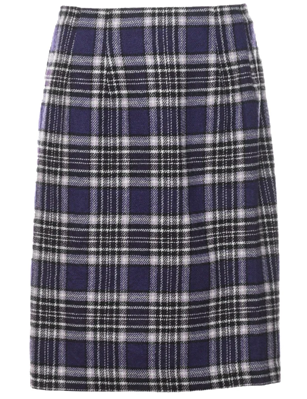 Weekend Specials to Snag Plaid Pencil Skirt - M