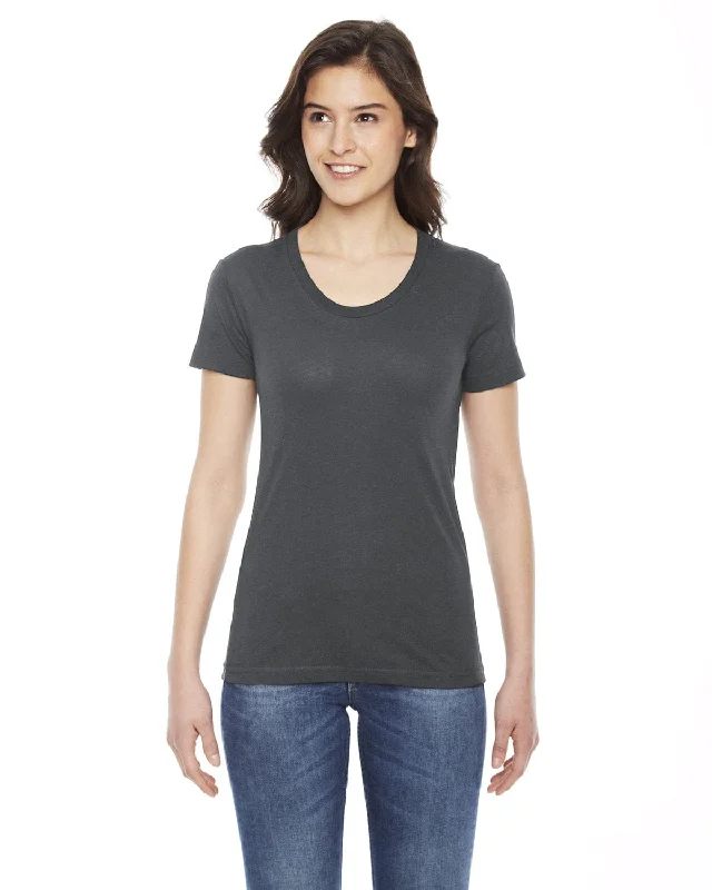 American Apparel Ladies Poly-Cotton Short Sleeve Crewneck | Asphalt