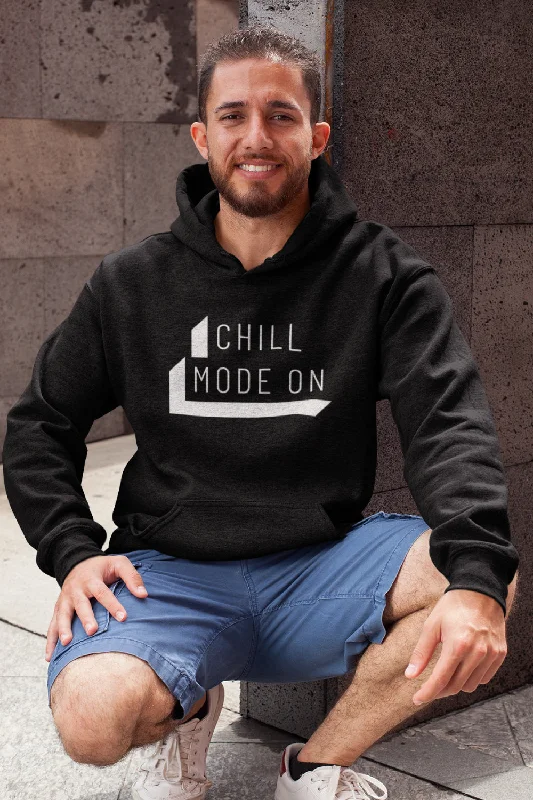 Celebrate the Weekend with Discounts Chill Mode Premium Non Zipper Black Hoodie