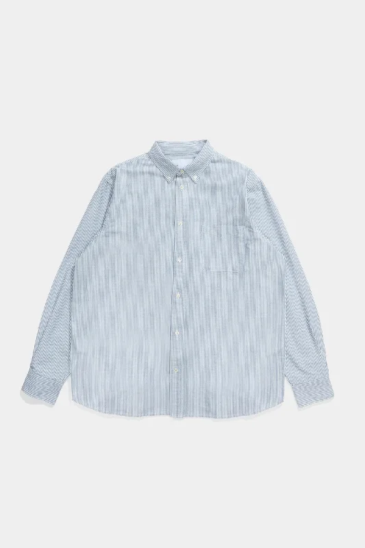 Top Pick Premium Oxford Button Down - Blue Stripe Oxford
