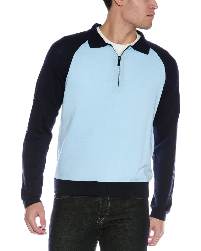 Weekend Discounts to Relish Alashan Cashmere-Blend 1/4-Zip Mock Sweater