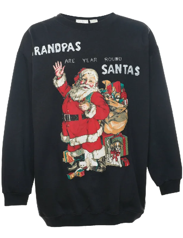 Santa Claus Christmas Sweatshirt - L