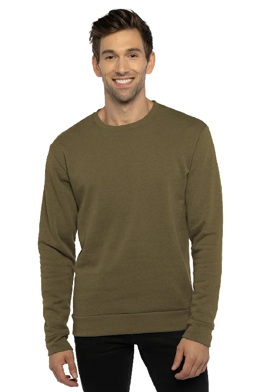 Today Only Next Level Mens PCH Crewneck Sweatshirt - Heather Military Green