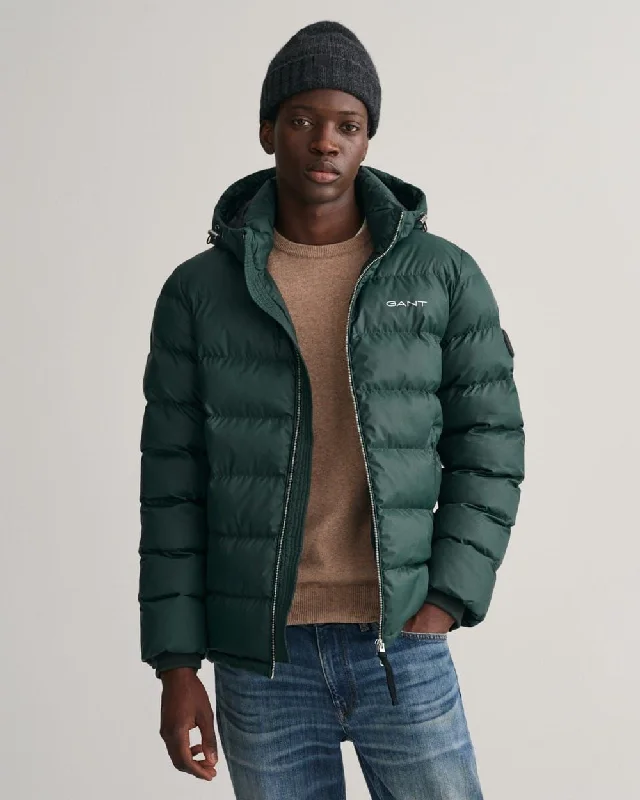 Weekend Bargains Galore GANT - Active Cloud Puffer Jacket - Tartan Green