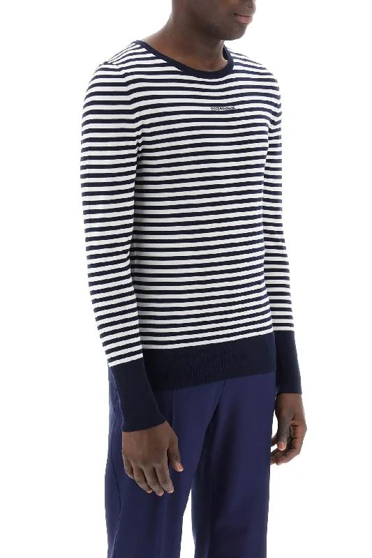 Unbeatable Prices Dolce & Gabbana Lightweight Striped Wool Pullover Sweater