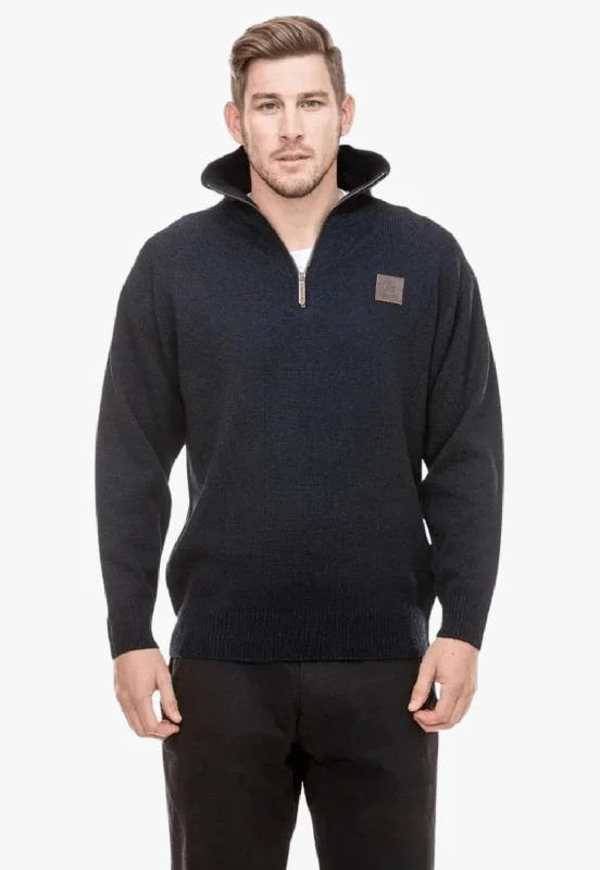 Hurry In Swanndri Mens Mariner Zip Pullover