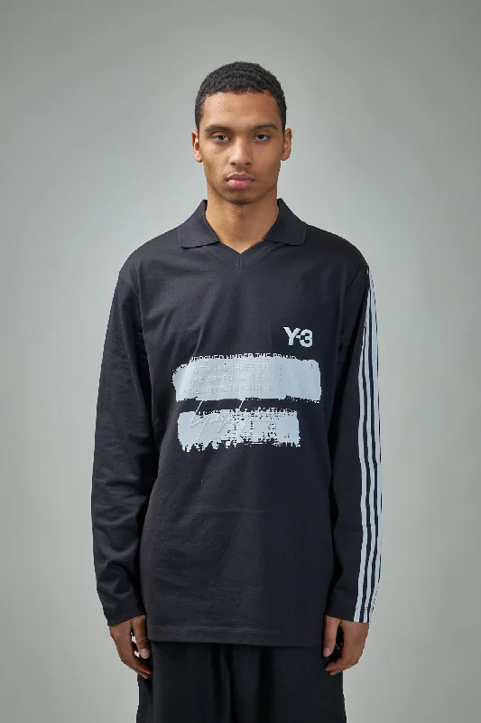 Weekend Discounts to Enjoy Graphic Logo Long Sleeve Polo