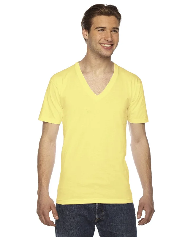 Super Savings American Apparel Unisex Fine Jersey Short Sleeve V-Neck T-Shirt | Lemon Super Savings American Apparel Unisex Fine Jersey Short Sleeve V-Neck T-Shirt | Lemon