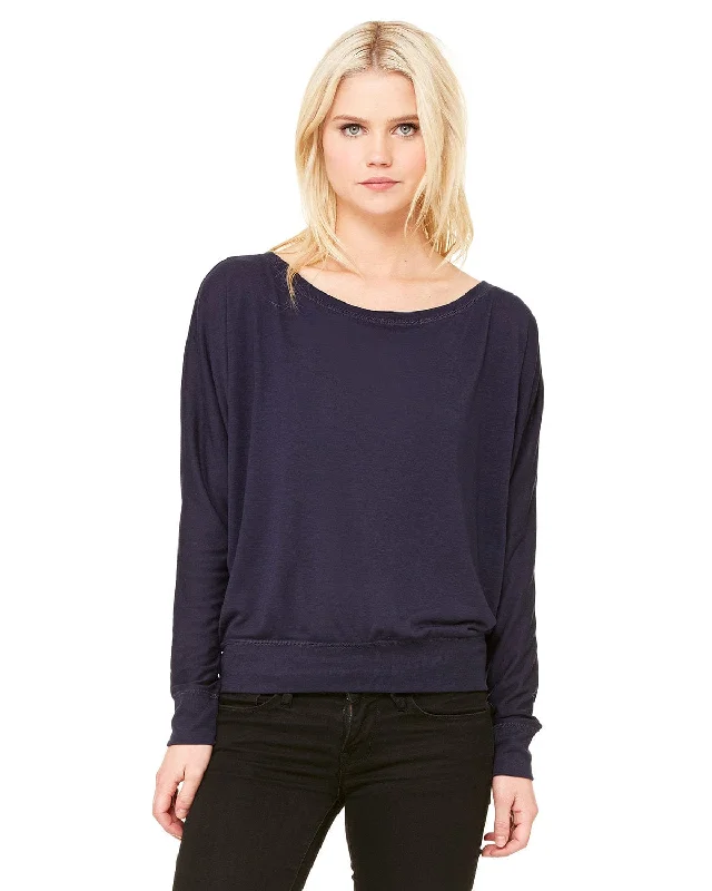 Massive Deal Bella+Canvas Ladies Long Sleeve Off The Shoulder Top | Midnight
