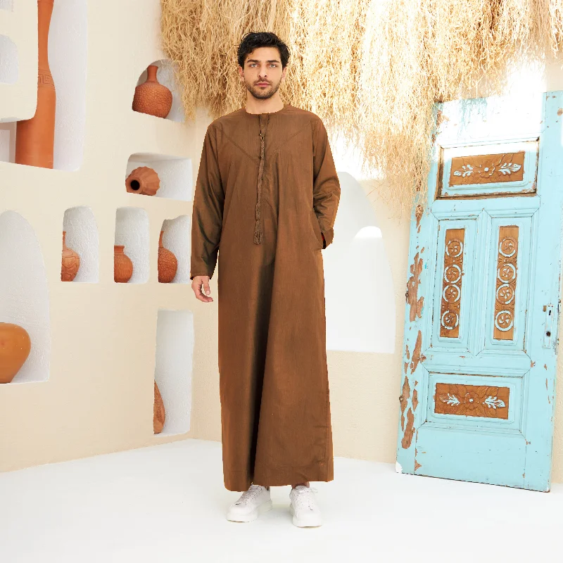 Brown Emirati Kandora-Mens