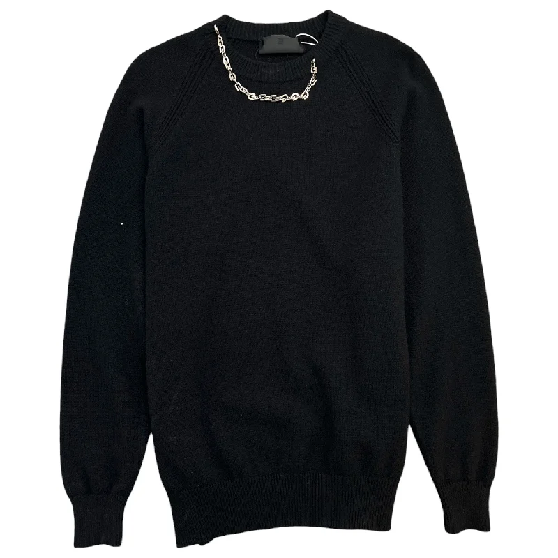 Online Exclusive Men's Chain Neck Jumper Black Size S