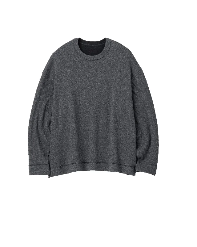 Super Discount Double Face Jersey L/S Crew Neck GRAY