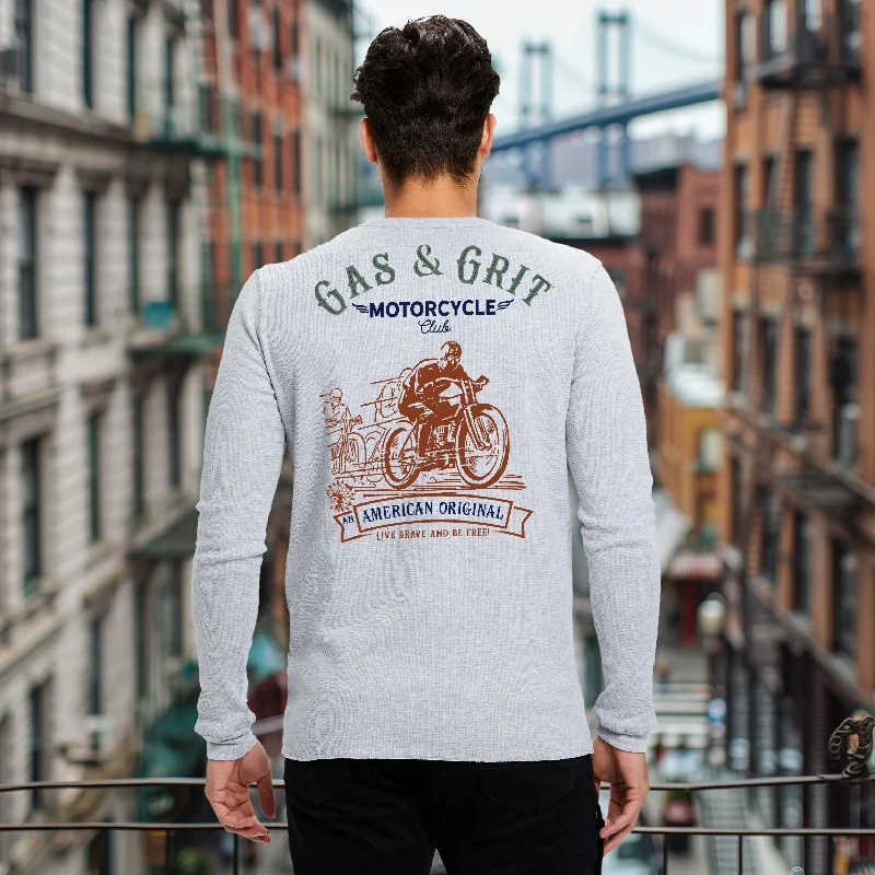 Big Savings Motorcycle Club Long Sleeve Thermal (Heather Gray)