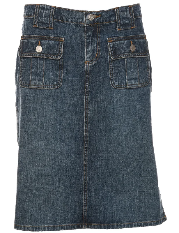 Weekend Bargains to Indulge In Pencil Shape Y2K Denim Skirt - M