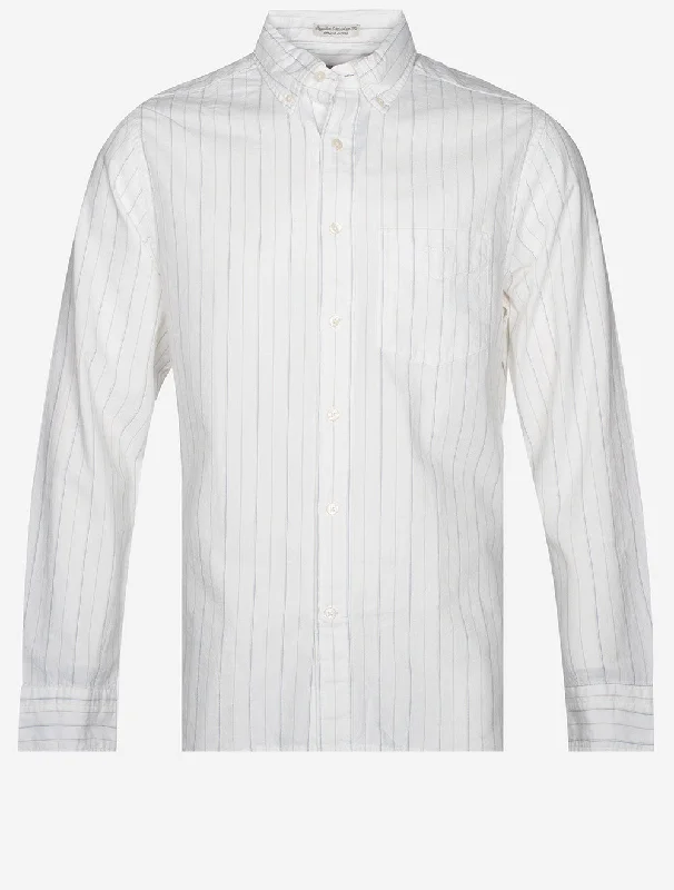 Regular Archive Oxford Stripe Shirt Eggshell