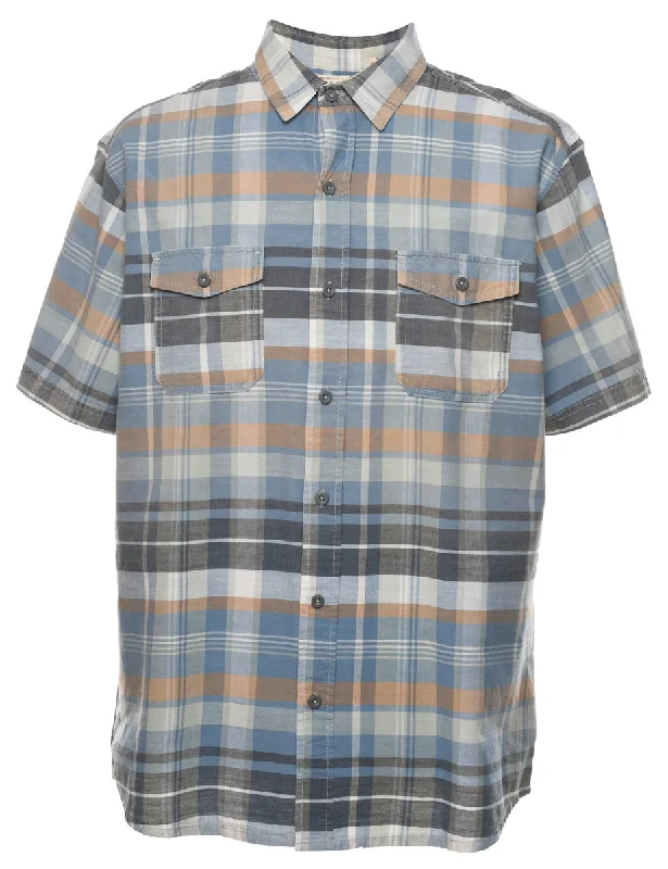 Final Offer Red Head Short Sleeve Checked Shirt - L