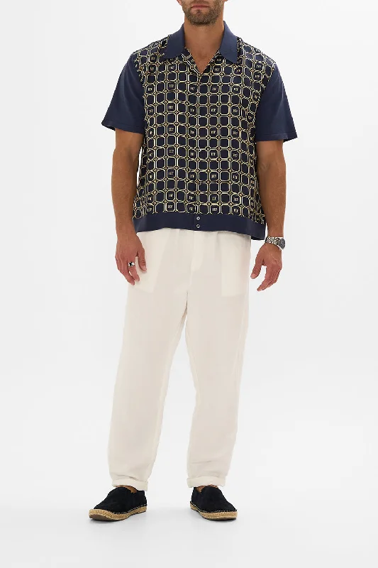 Huge Savings KNIT SLEEVE SILK SHIRT PALACIO POETRY