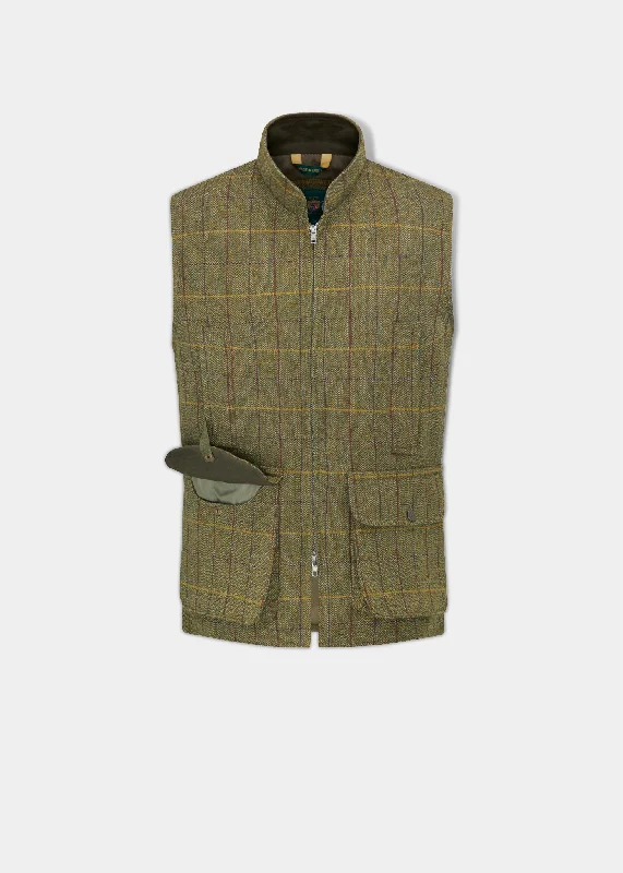 Lowest Price Rutland Men's Tweed Waistcoat In Green Ash - Shooting Fit