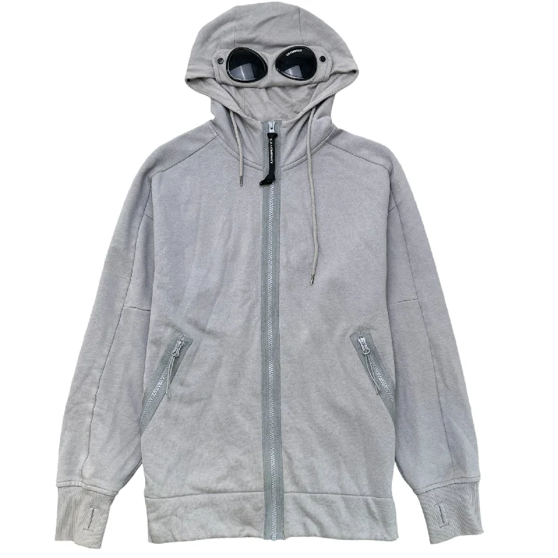 Weekend Discounts to Love Men's Zip Up Lens Hood Hoodie Grey Size L