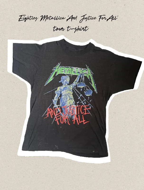 Amazing Value Rare 1998-89 Metallica 'And Justice For All' North American tour t-shirt - M
