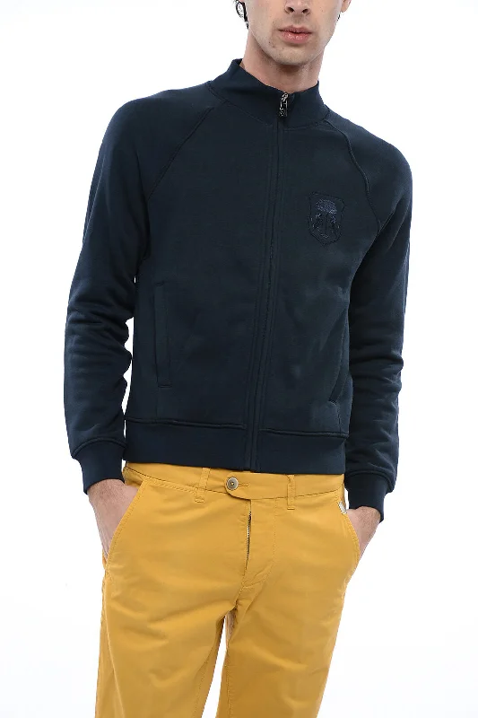 Corneliani Ton-Sur-Ton Embroidered Sweatshirt With Zip