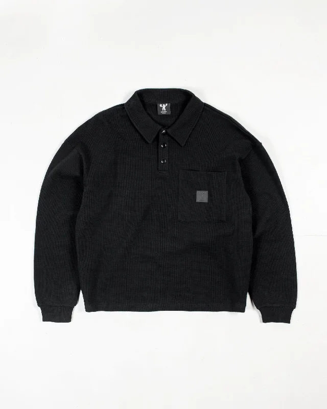 Weekend Deals That Thrill Waffle Longsleeve Polo