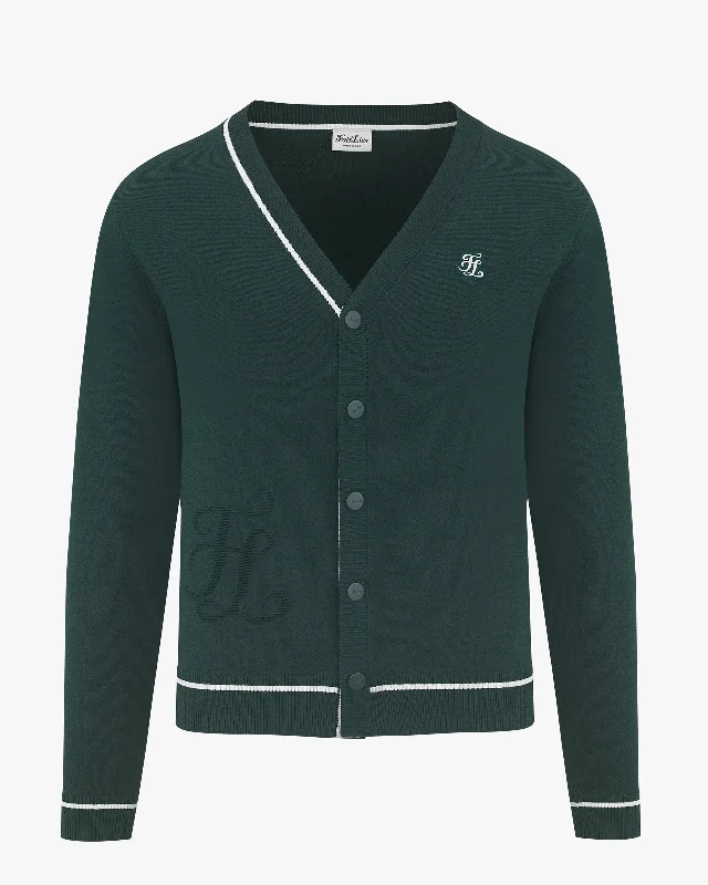 Today's Deal Men's V-Neck Color Cardigan - Green