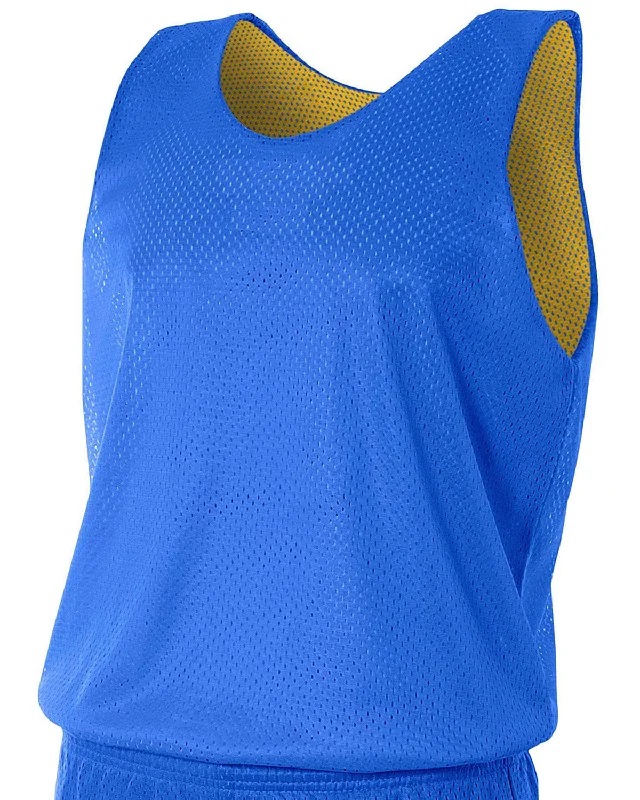 A4 Men's Reversible Mesh Tank | Royal/ Gold