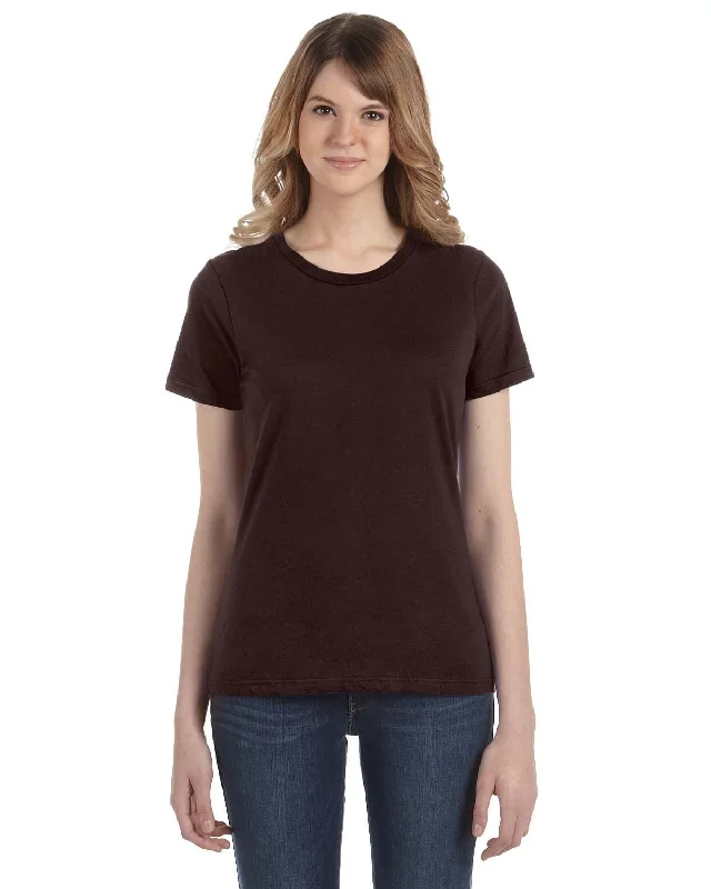 Deal Alert Anvil Ladies Fashion Fit T-Shirt | Chocolate