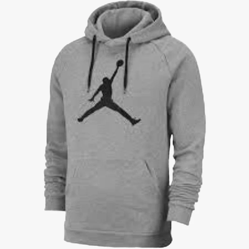 Nike Mens Jordan Jumpman Logo Flc Hoodie Grey