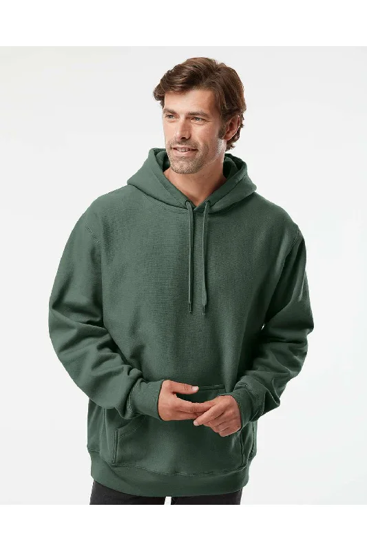 Independent Trading Co. Mens Legend Hooded Sweatshirt Hoodie w/ Pouch Pocket - Alpine Green