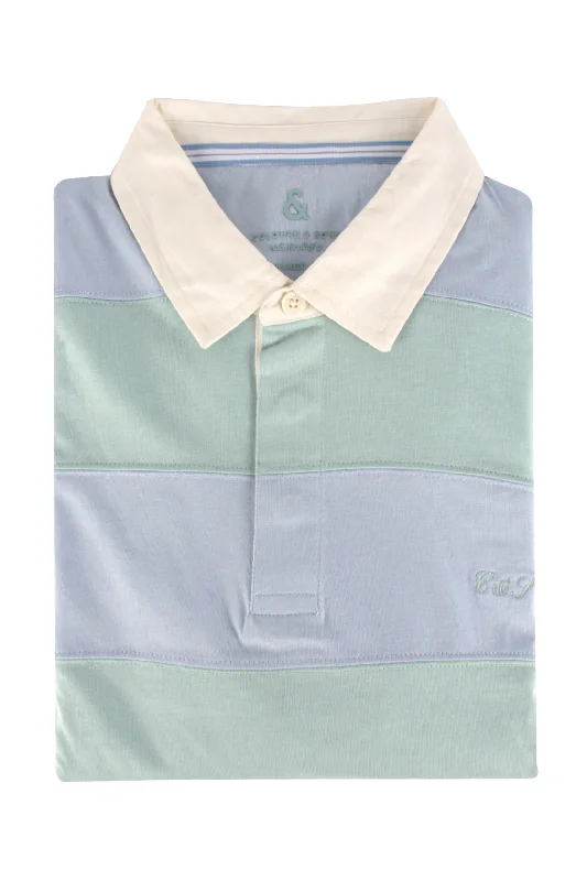 Markdown Sale Colours & Sons Block Stripe Rugby Sky Mist