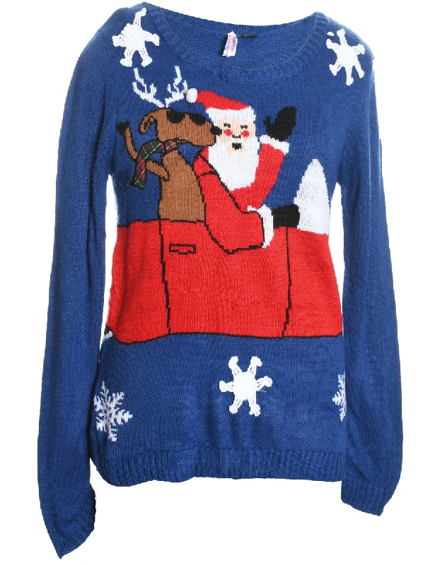 Santa Claus Christmas Jumper - L