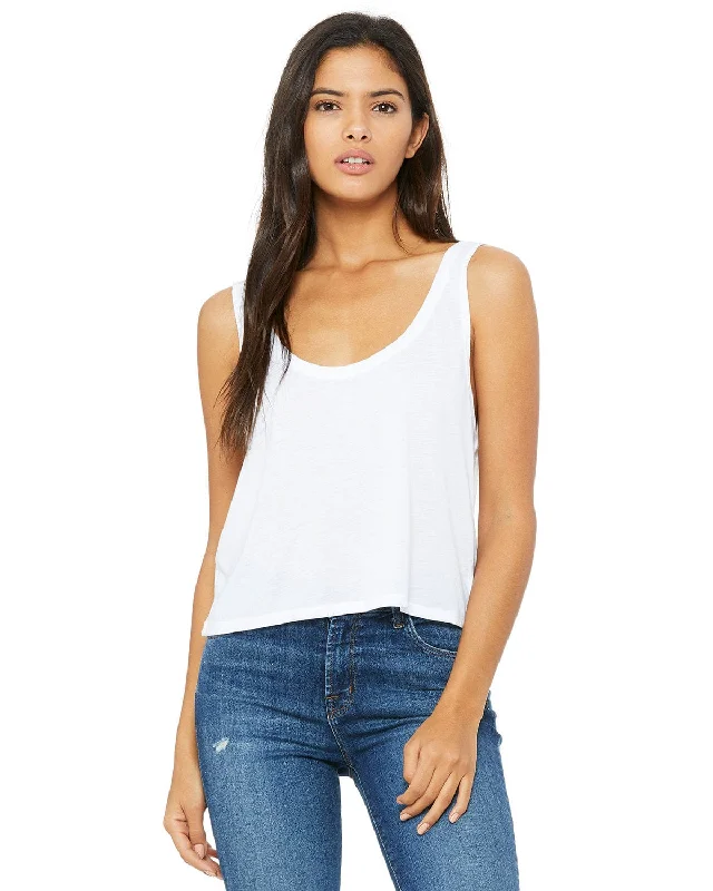 Today's Deal Bella+Canvas Ladies Boxy Tank | White
